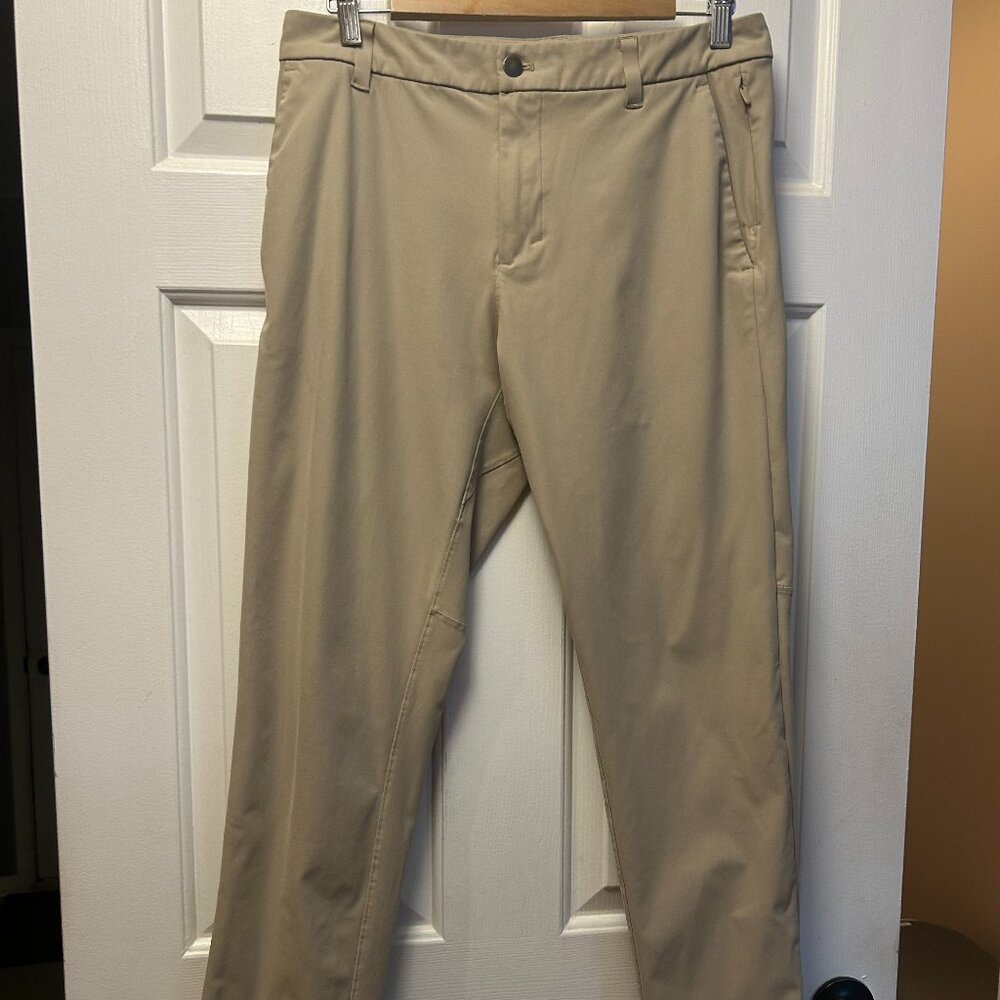 Lululemon Commission Pants Tan Chino Style Pants, Size 31